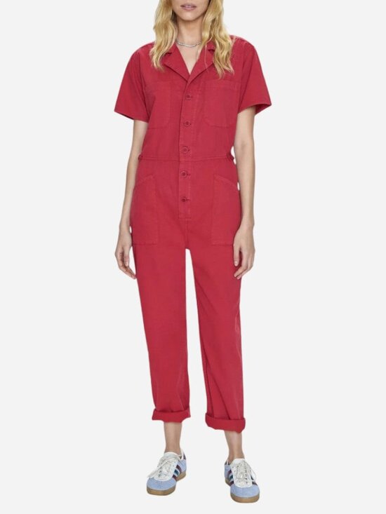 pistola Pants - Pistola Grover Jumpsuit Rouge Red M